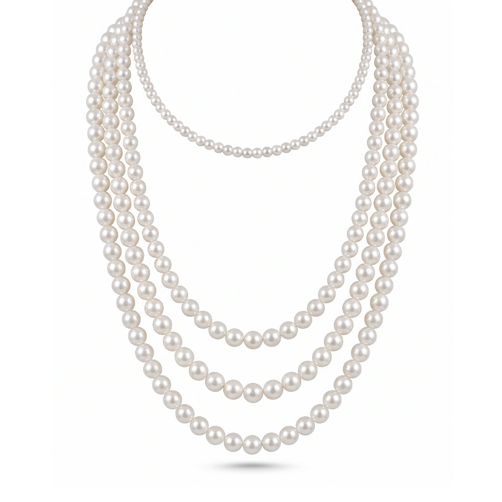 COLLANA MULTIFILO DI PERLE