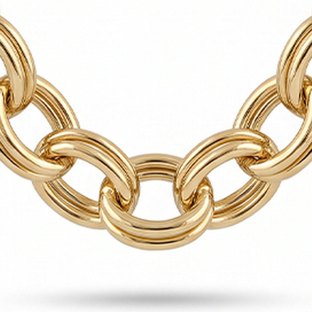 COLLANA CON MAGLIA OVALE E CHIUSURA A T