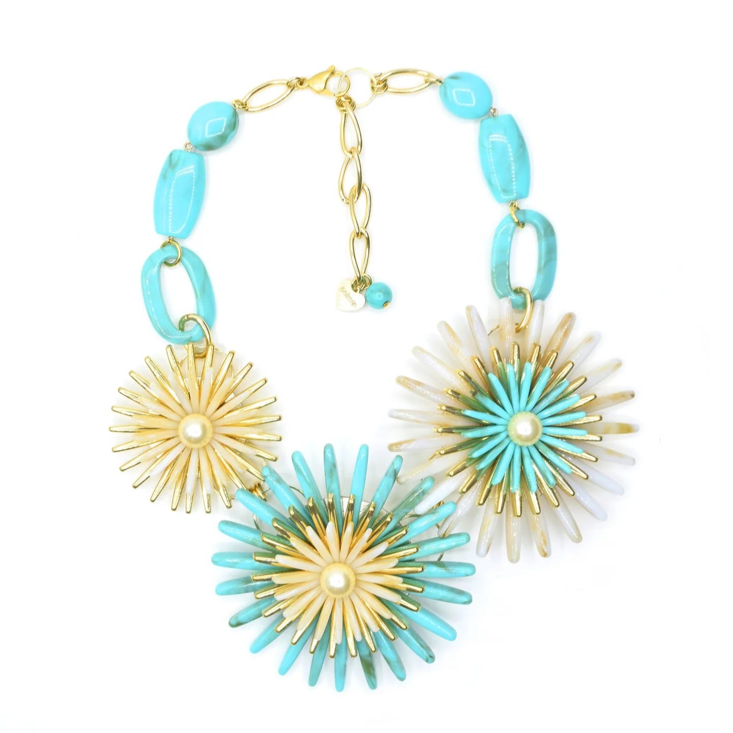 COLLANA GIROCOLLO CON TRE GIRASOLI GRANDI