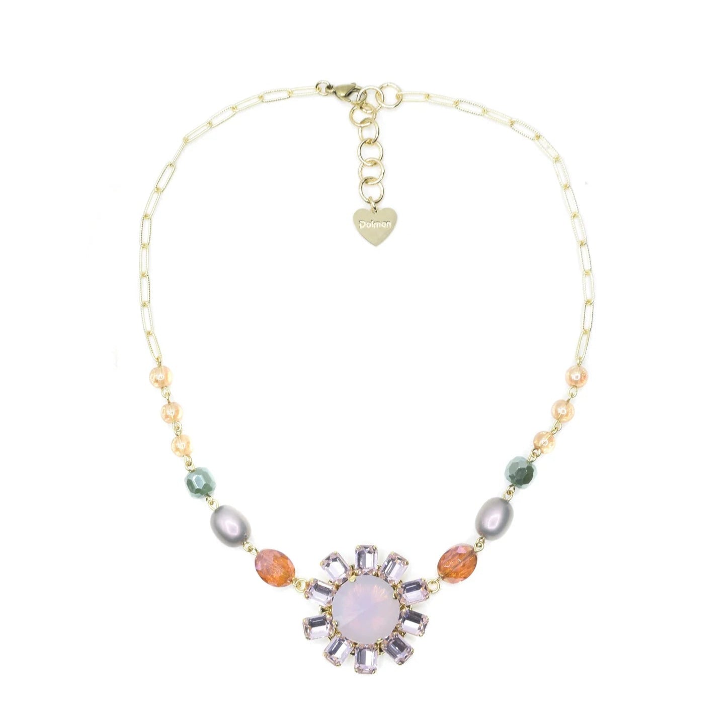COLLANA GIROCOLLO CON CENTRALE A FIORE
