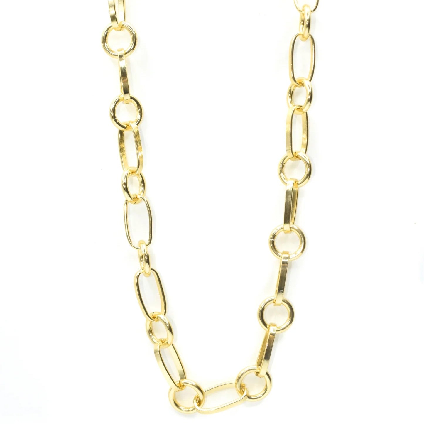 COLLANA A CATENA CON MAGLIA ALTERNATA