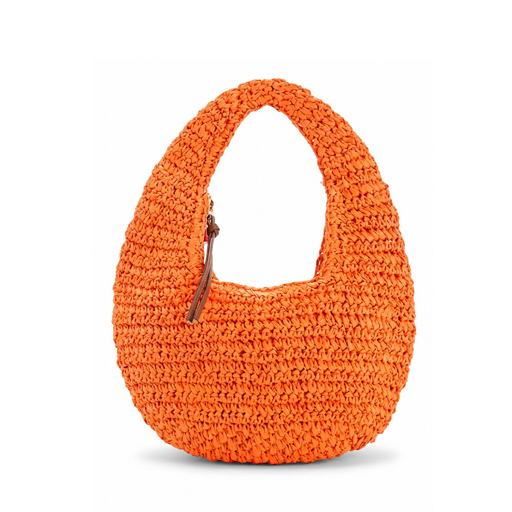 BORSA A SPALLA EFFETTO PAGLIA