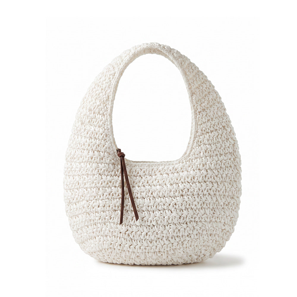 BORSA A SPALLA EFFETTO PAGLIA