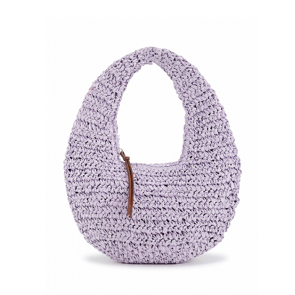 BORSA A SPALLA EFFETTO PAGLIA