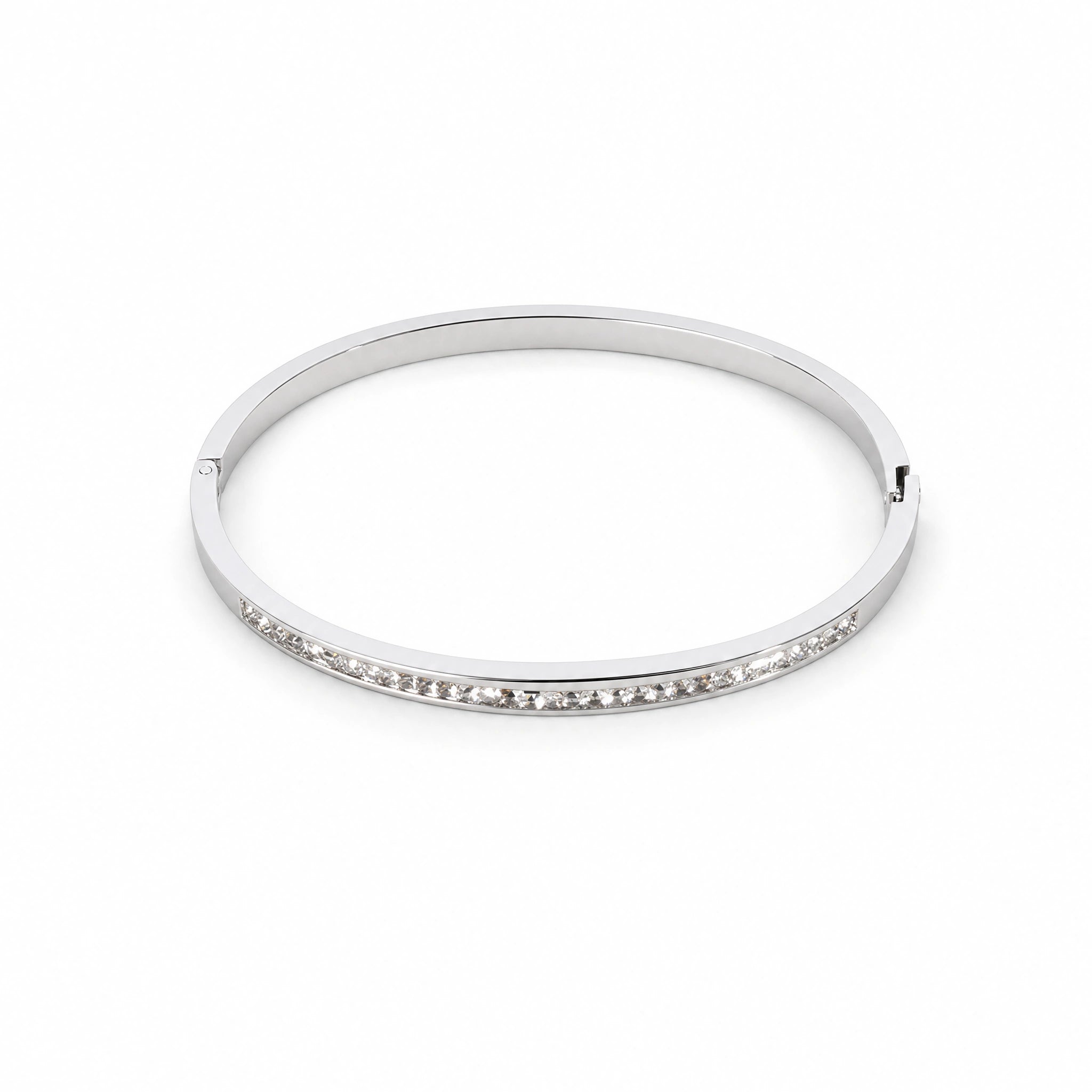 BRACCIALE RIGIDO CON APERTURA  E STRASS