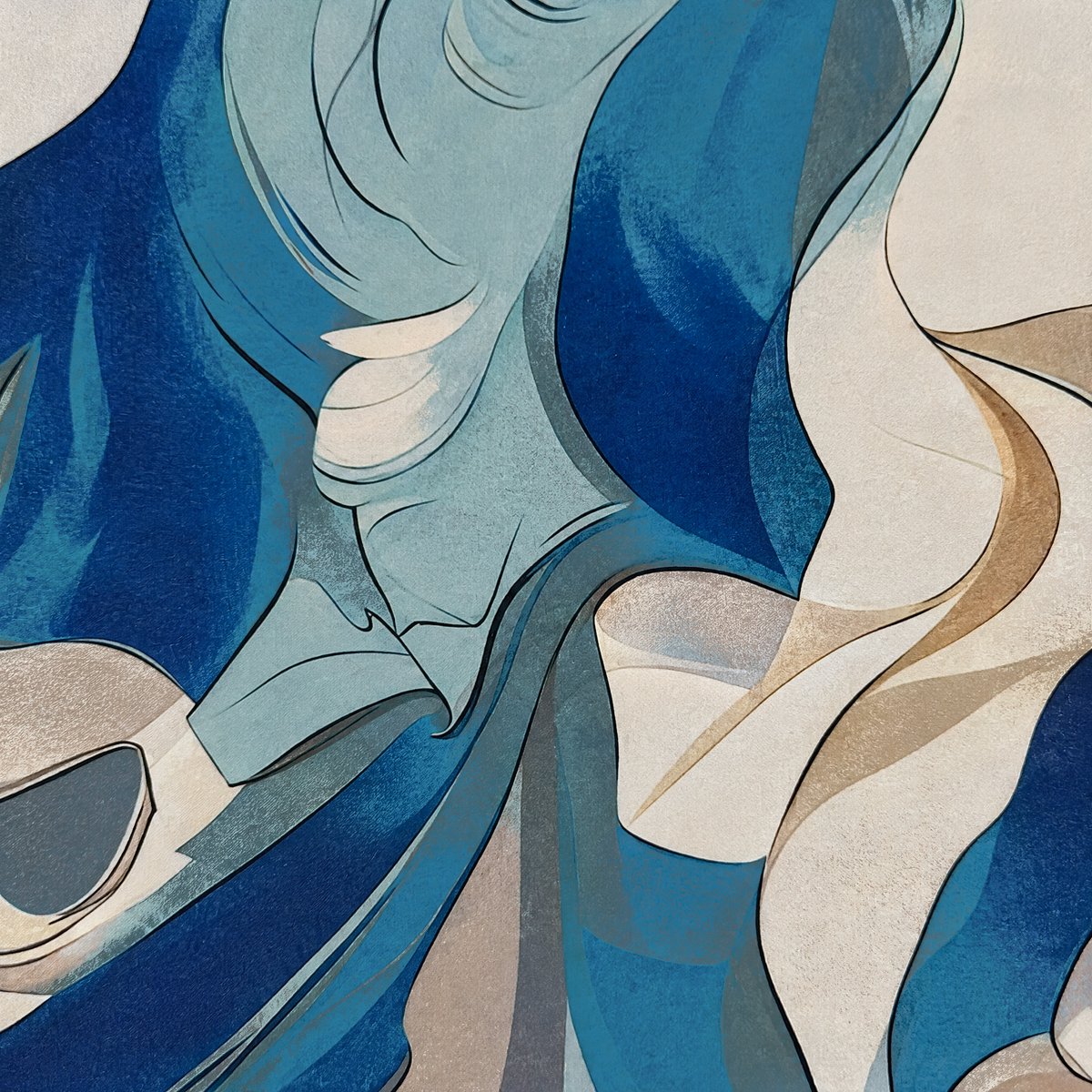 SCIARPA FOULARD IN SETA CON FANTASIA ASTRATTA