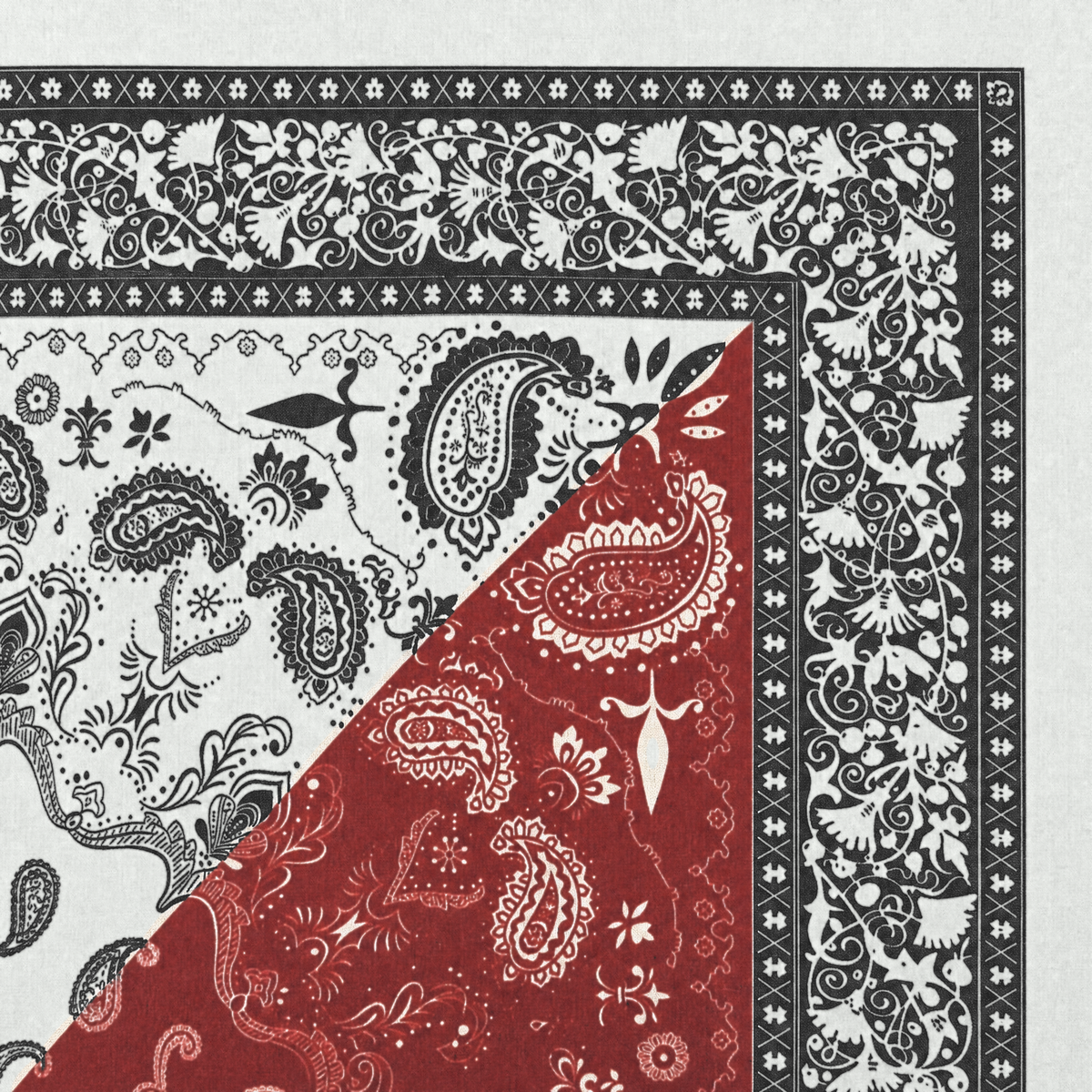 SCIARPA FOULARD DA COLLO A FANTASIA CON META' SFONDO BORDEAUX