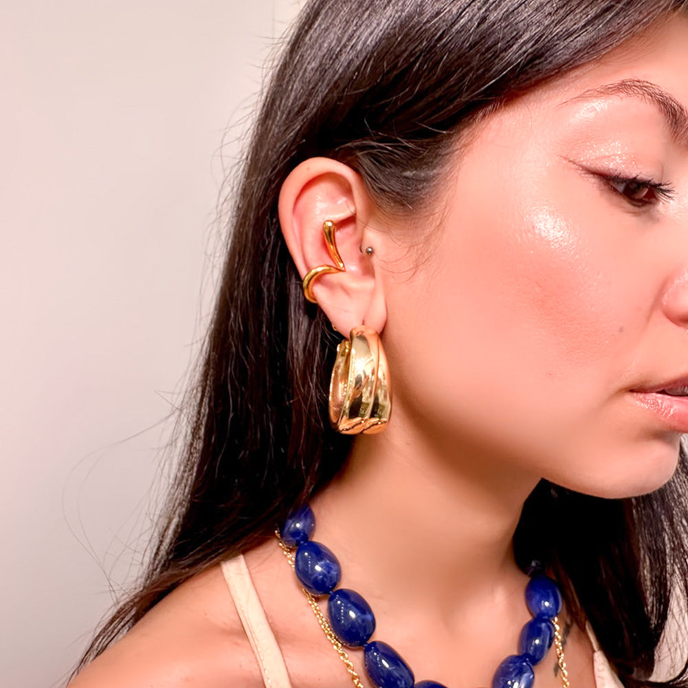 ORECCHINO EARCUFF CON  LINEARE ONDULATO