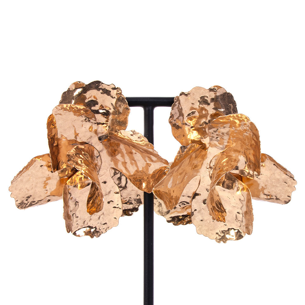 ORECCHINI PENDENTI EFFETTO MEZZO FIORE