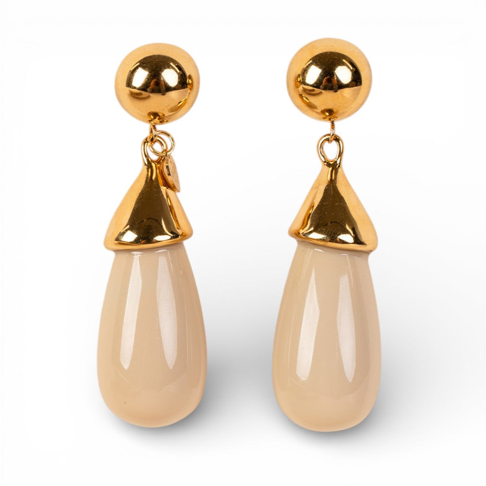 ORECCHINI PENDENTI CON PIETRA A GOCCIA