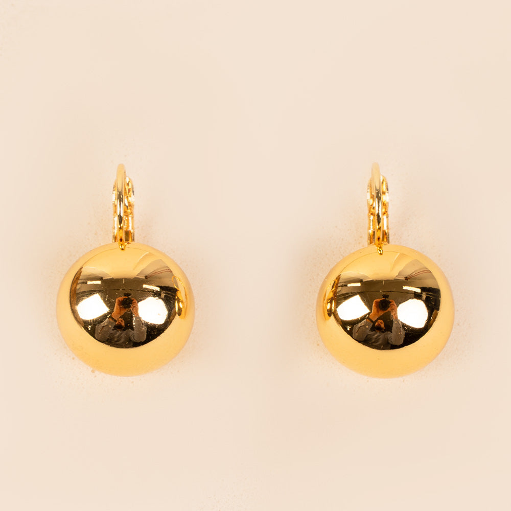 ORECCHINI PENDENTI A SFERA CON CHIUSURA A MONACHELLA