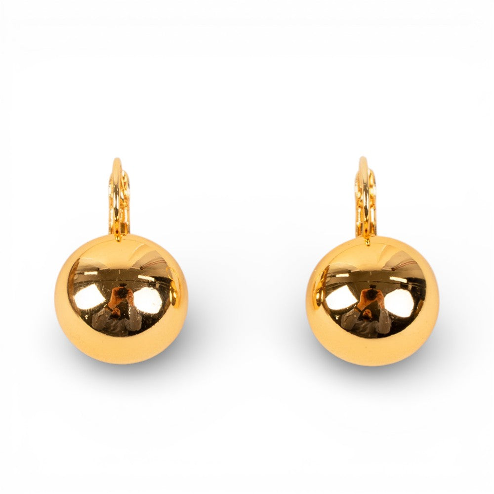 ORECCHINI PENDENTI A SFERA CON CHIUSURA A MONACHELLA