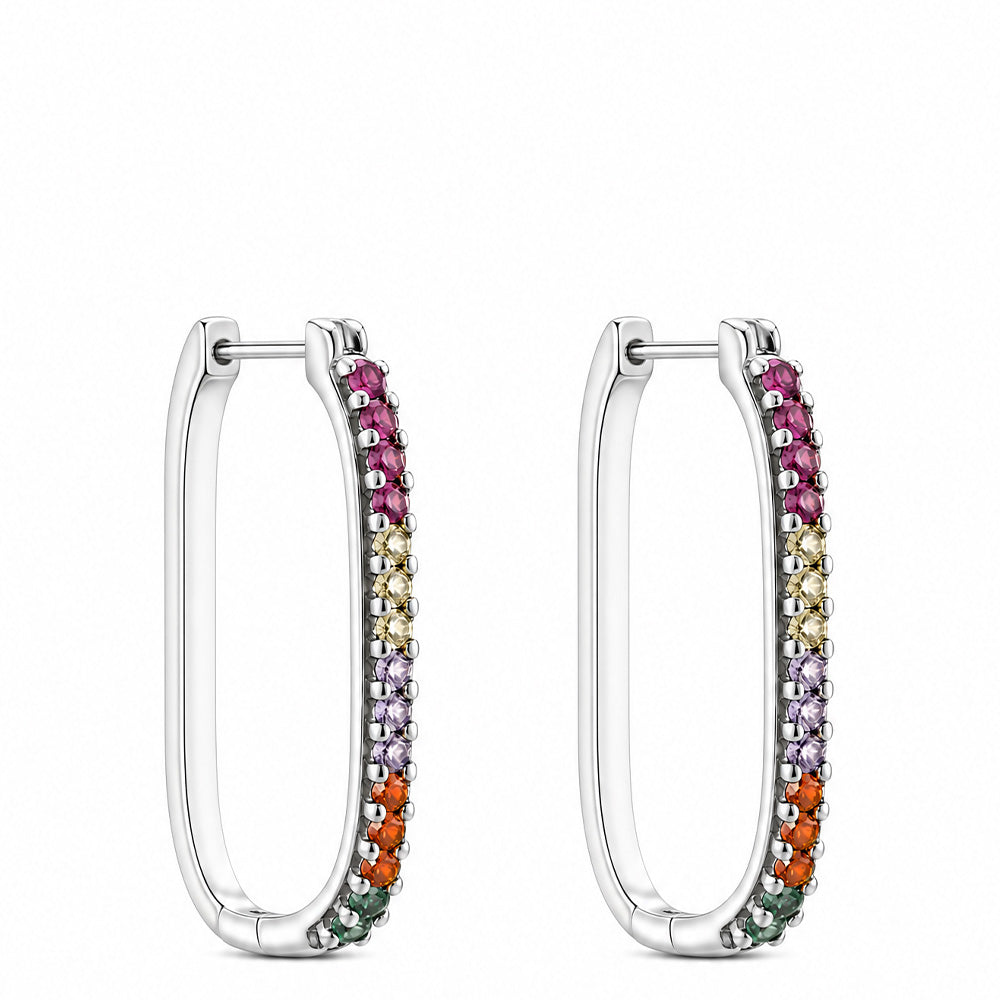 ORECCHINI A CERCHIO CON STRASS
