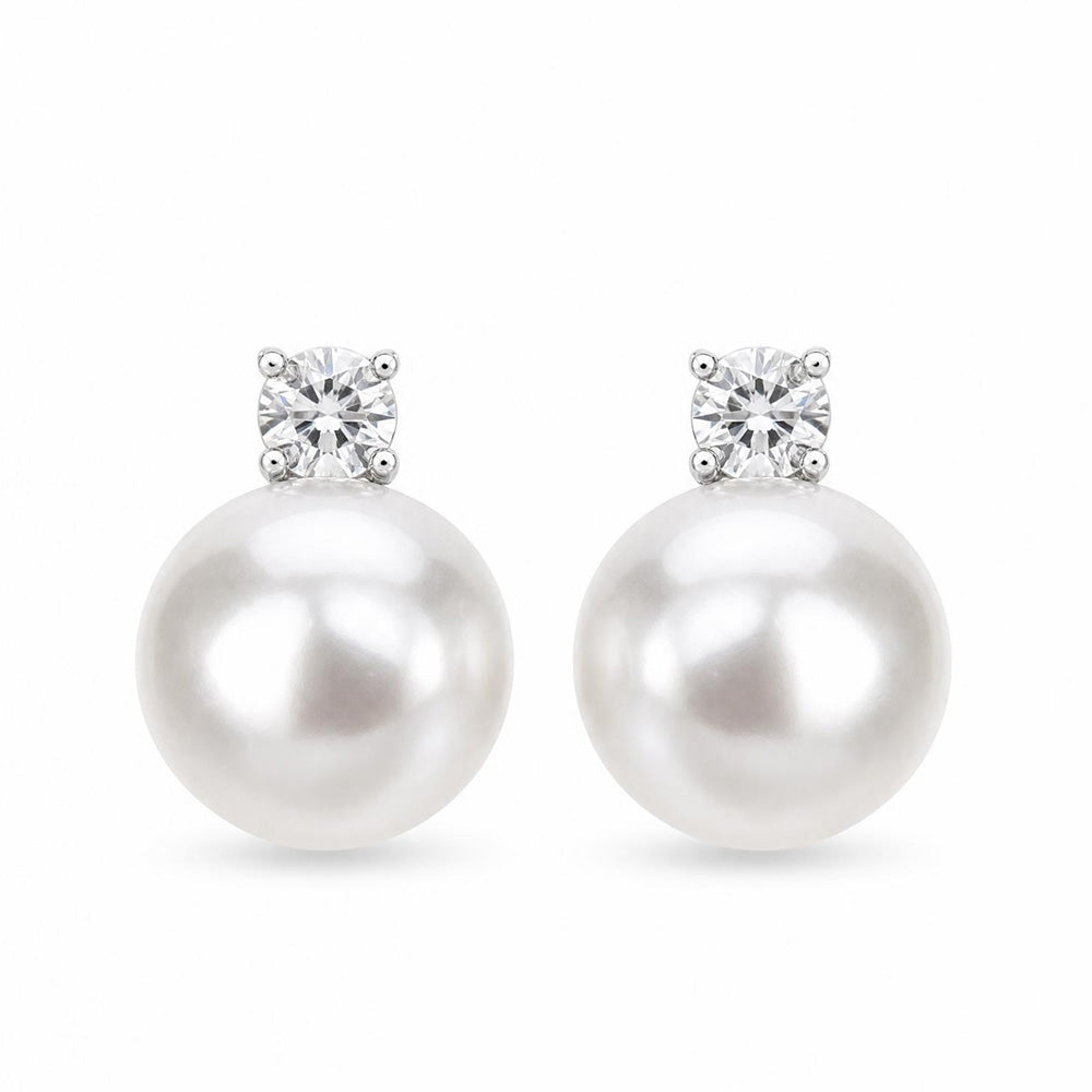 ORECCHINI A CLIP CON PERLA E STRASS