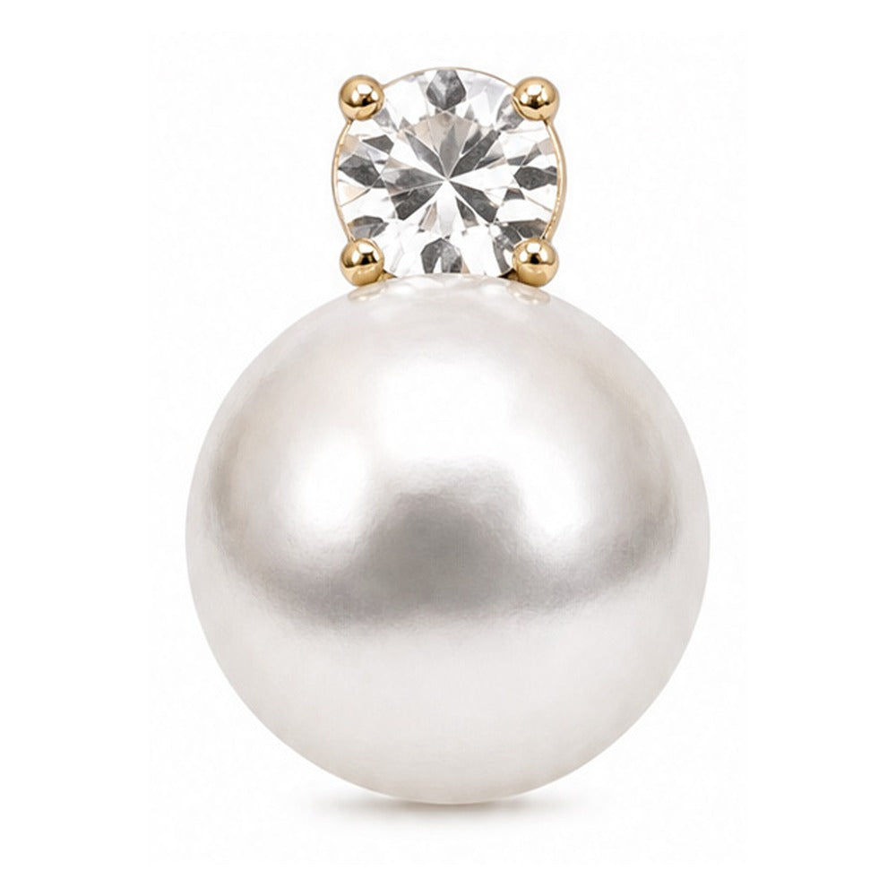 ORECCHINI A CLIP CON PERLA E STRASS