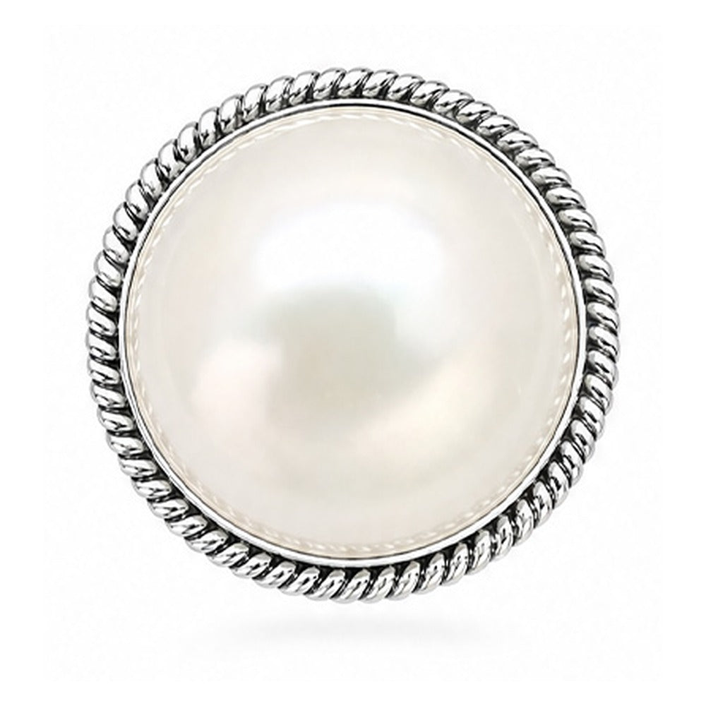 ORECCHINI CON CLIP A BOTTONE CON PERLA GRANDE E CORNICE