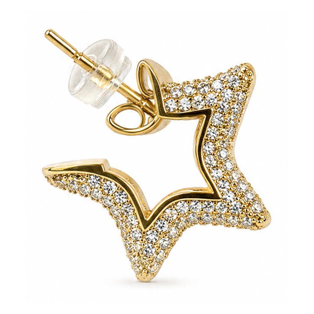 ORECCHINI A FORMA DI STELLA CON STRASS IN OTTONE