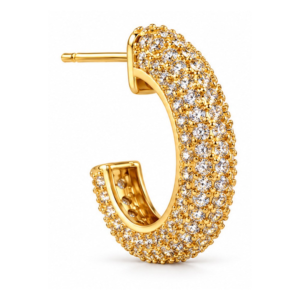 ORECCHINI A SEMICERCHIO CON STRASS