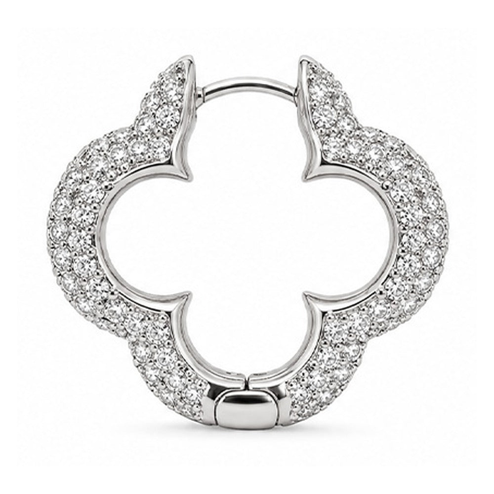 ORECCHINI PENDENTI DALLA FORMA A FIORE CON STRASS