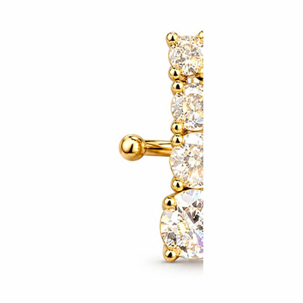 ORECCHINO EARCUFF CON STASS DI DIMENSIONE CRESCENTE