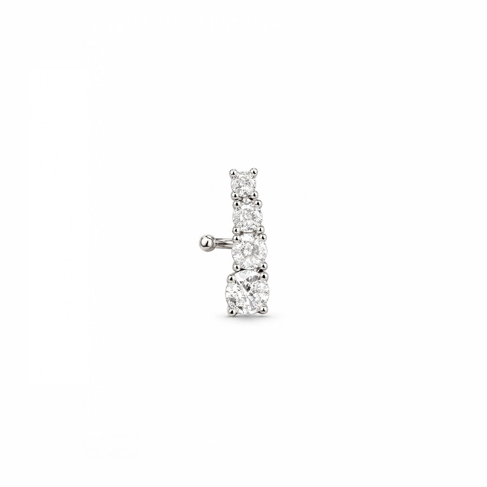 ORECCHINO EARCUFF CON STASS DI DIMENSIONE CRESCENTE