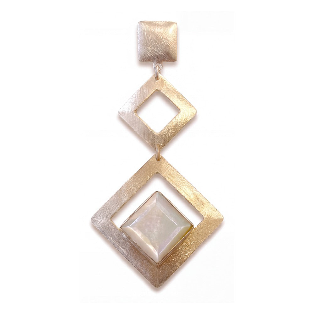 ORECCHINI PENDENTI CON QUADRATI