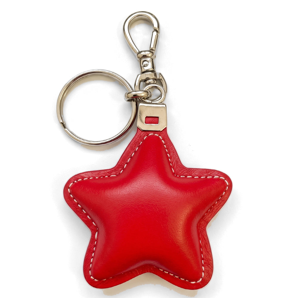 PORTACHIAVI  IN PELLE A FORMA DI STELLA