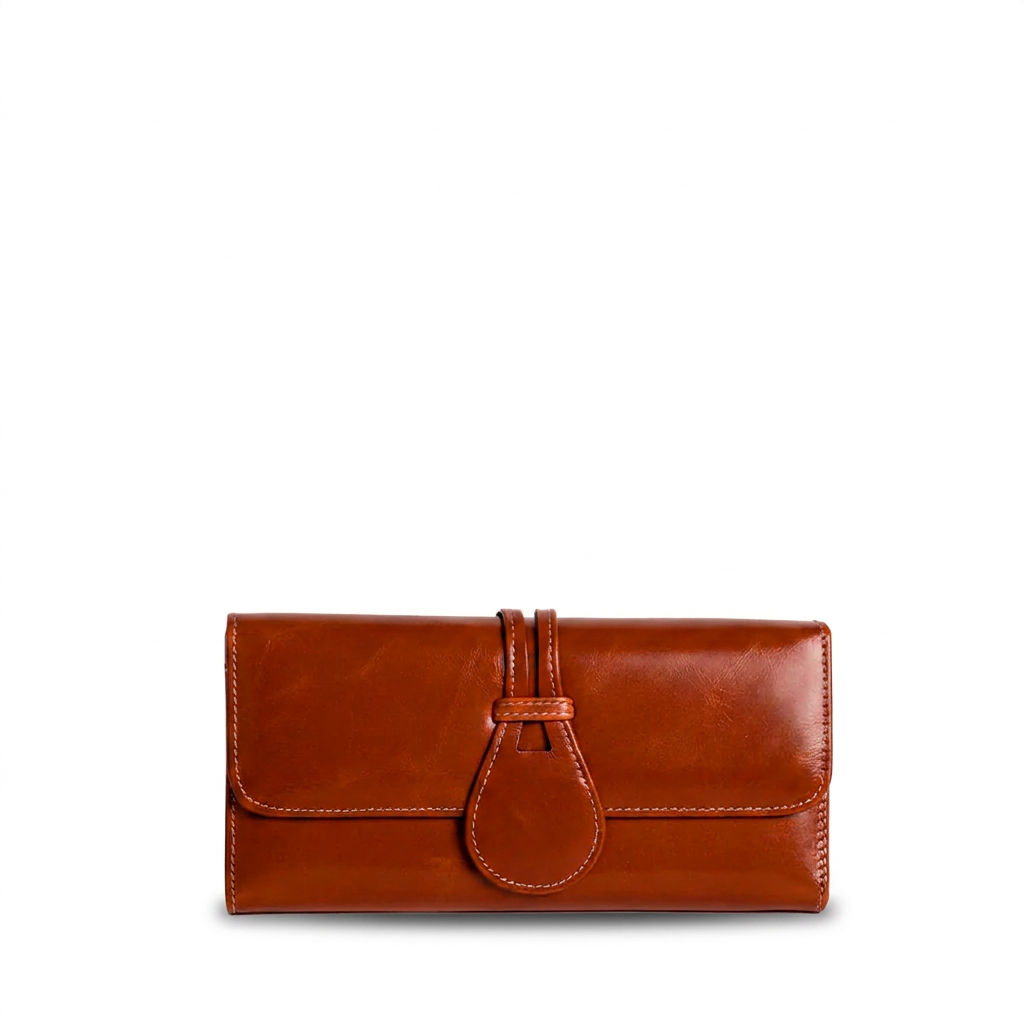 WALLET WITH TAB AND PRESSURE CLOSURE