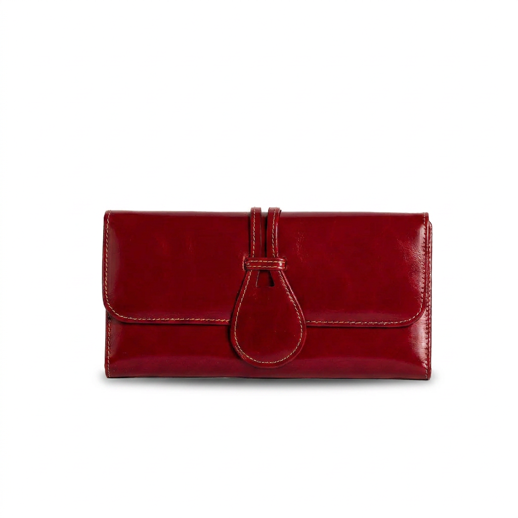 WALLET WITH TAB AND PRESSURE CLOSURE