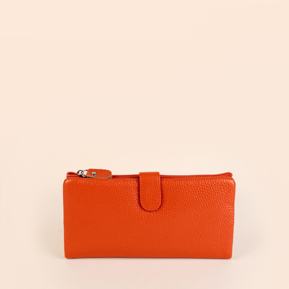 PORTAFOGLIO MORBIDO IN PELLE MARTELLATA CON SCOMPARTI INTERNI COLORATI