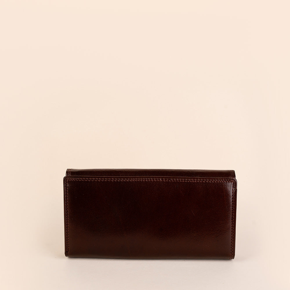 PORTAFOGLIO A LIBRO CON CIONDOLO DORATO