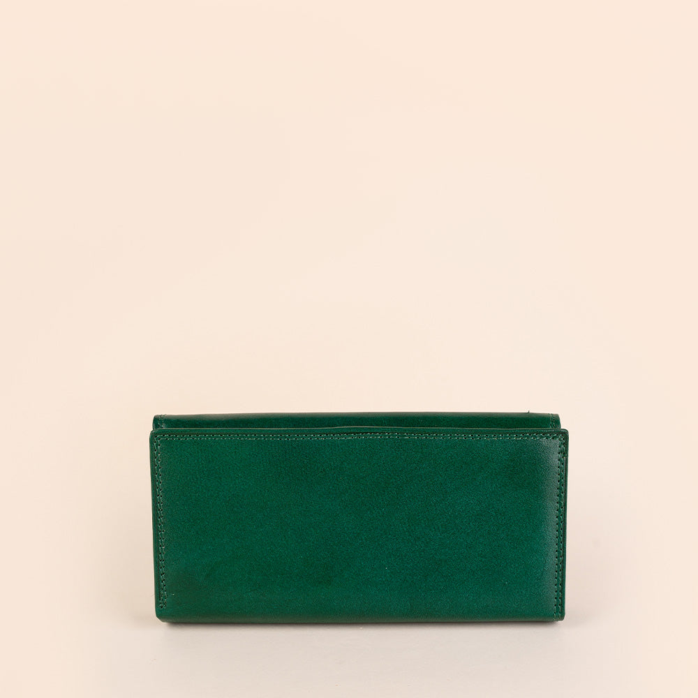 PORTAFOGLIO A LIBRO CON CIONDOLO DORATO