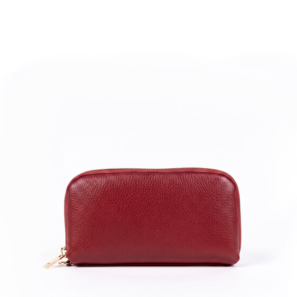 PORTAFOGLIO POCHETTE CON ZIP E TRE SCOMPARTI