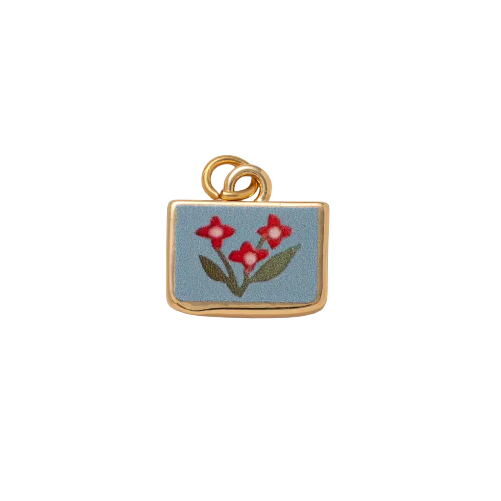 CHARM BOUQUET AZZURRO IN OTTONE