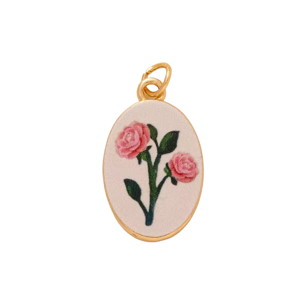 CHARM OVALE ROSE IN OTTONE