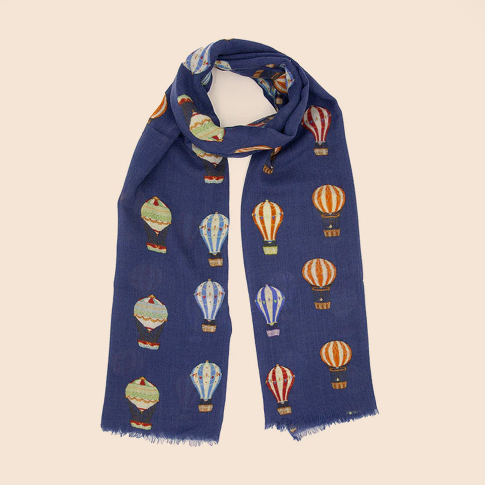 SCIARPA PESANTE IN LANA CON MONGOLFIERE