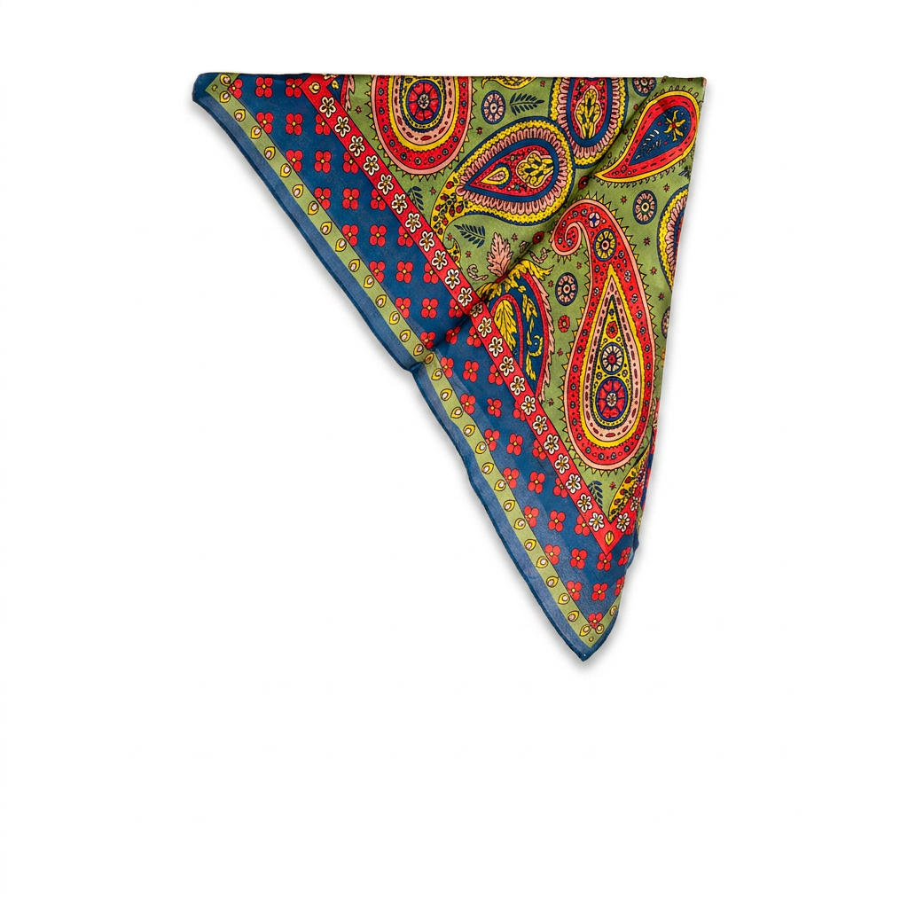 SCIARPA FOULARD DA COLLO CON FANTASIA CASHMIRE