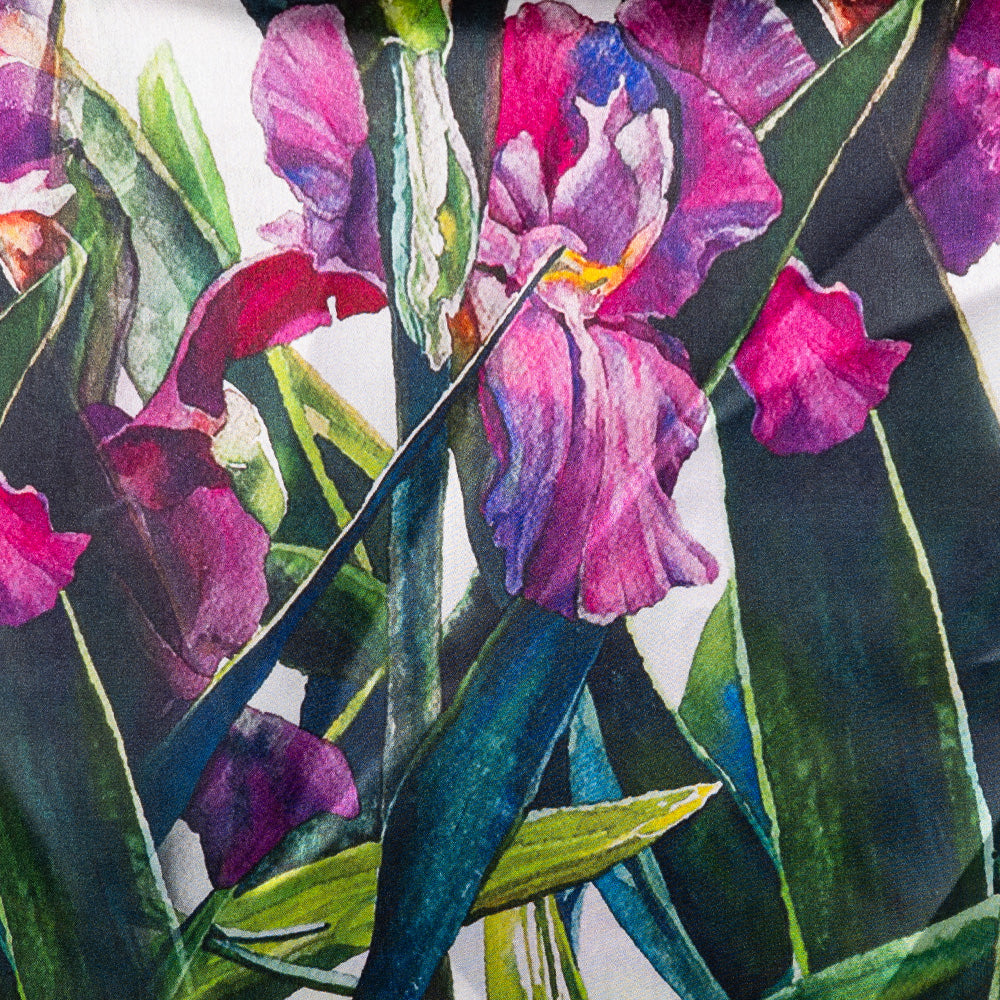SCIARPA FOULARD DA COLLOCON FIORI VIOLA