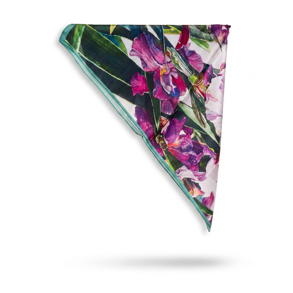 SCIARPA FOULARD DA COLLOCON FIORI VIOLA