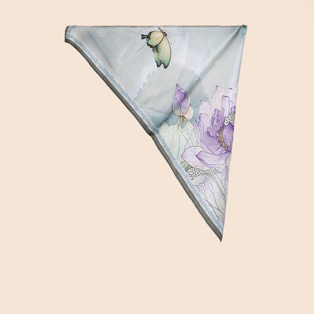 SCIARPA FOULARD DA COLLO CON FIORI