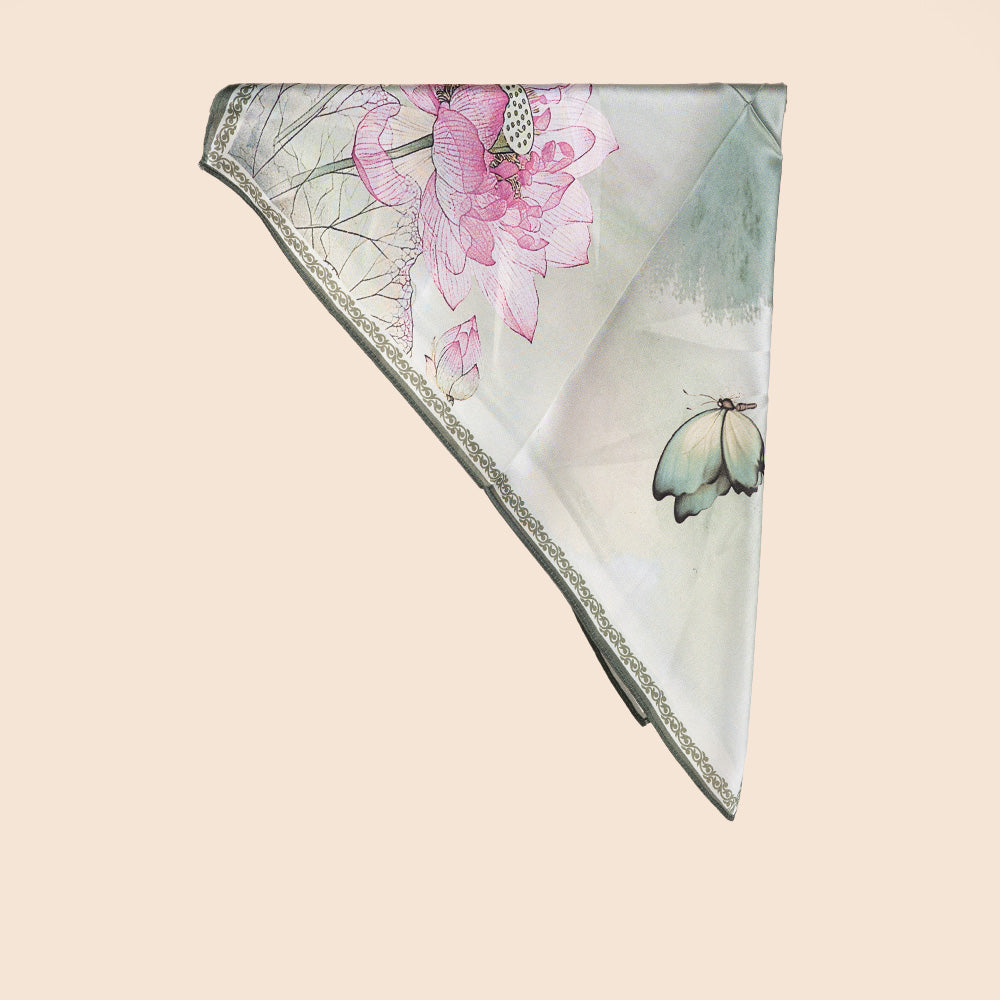 SCIARPA FOULARD DA COLLO CON FIORI