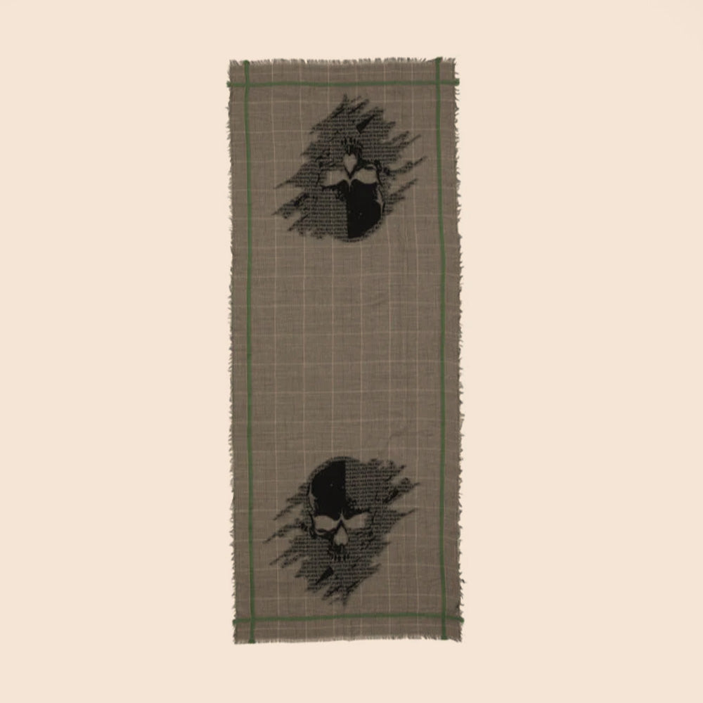 SCIARPA BASE PRINCIPE DI GALLES CON TESCHIO