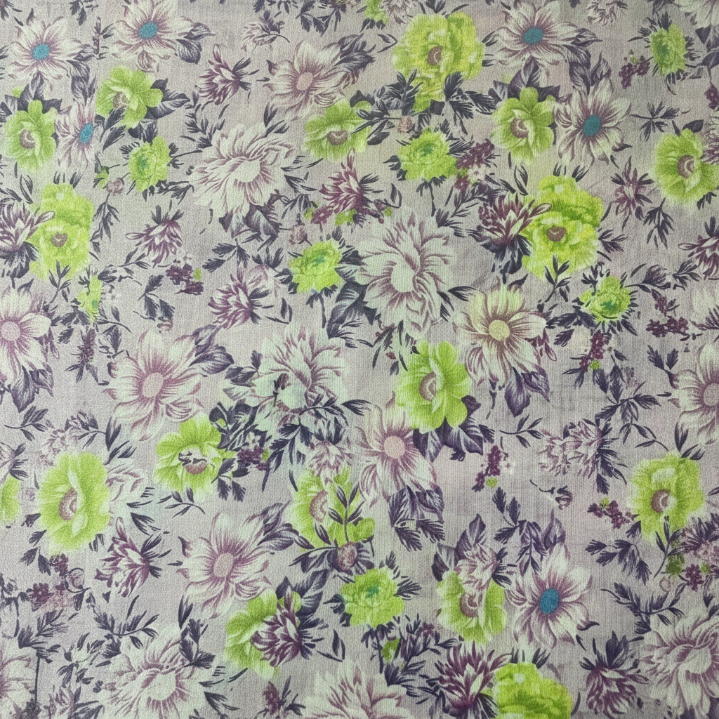 SCIARPA FOULARD IN SETA GRANDE CON FIORI