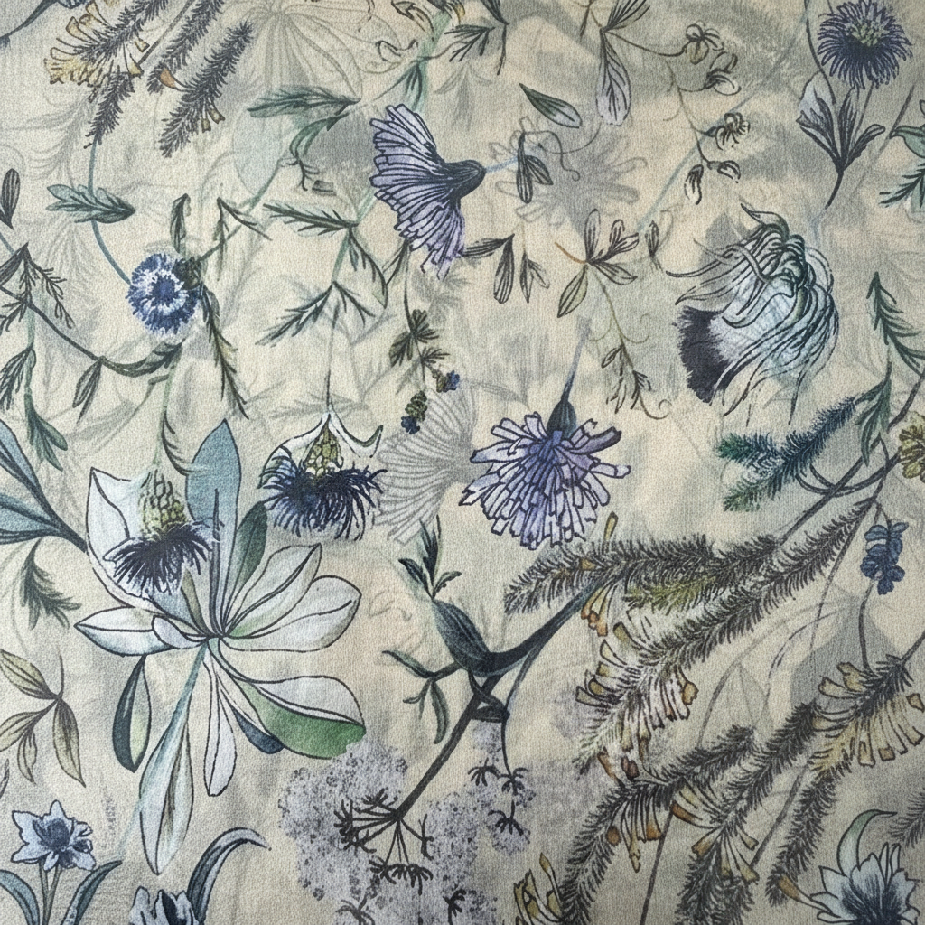 SCIARPA FOULARD IN SETA GRANDE CON FIORI