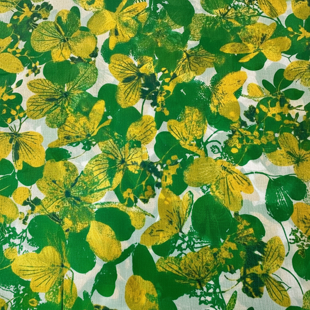 SCIARPA FOULARD IN SETA GRANDE CON FOGLIE