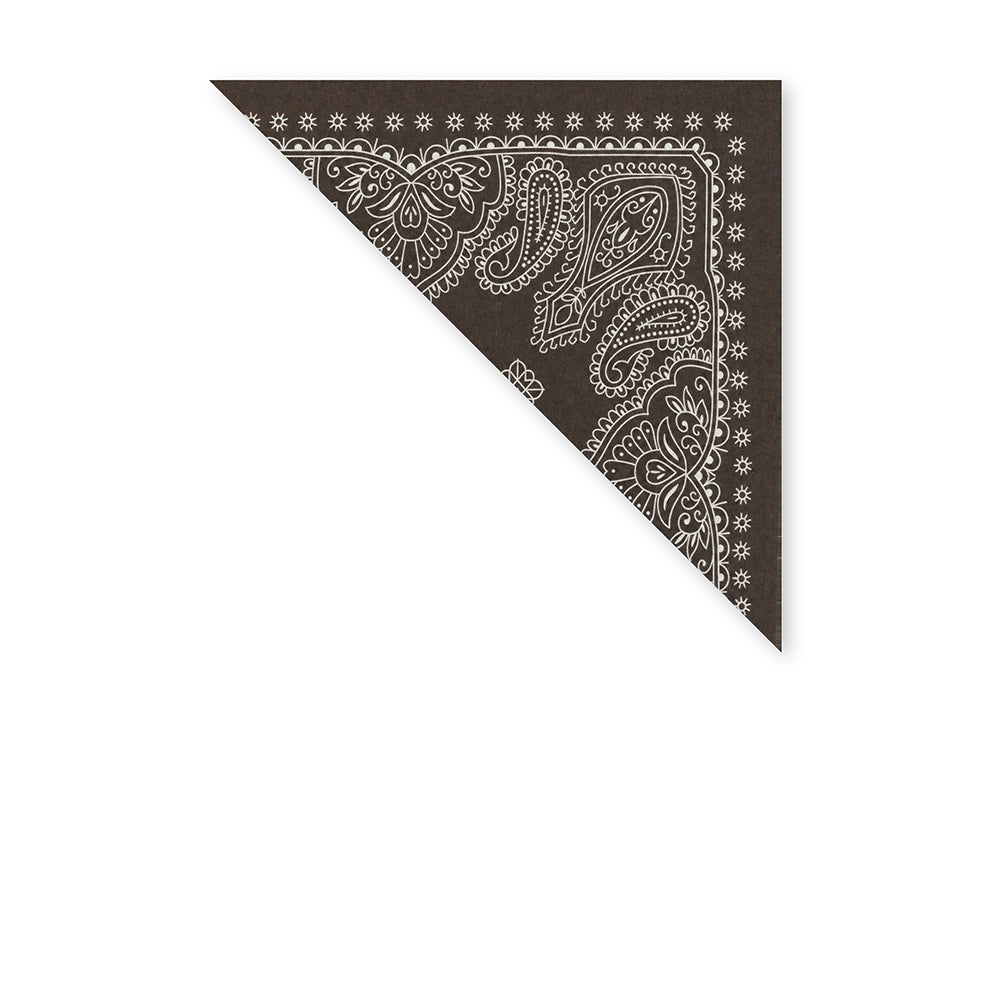 SCIARPA FOULARD DA COLLO CON FANTASIA A BANDANA MARRONE