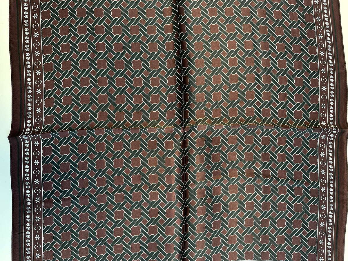 SCIARPA FOULARD DA COLLO CON FANTASIA RETE METALLICA