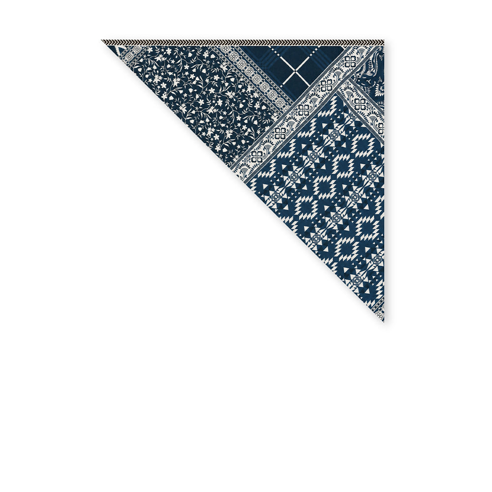 SCIARPA FOULARD DA COLLO CON FANTASIA ASTRATTA E FLOREALE