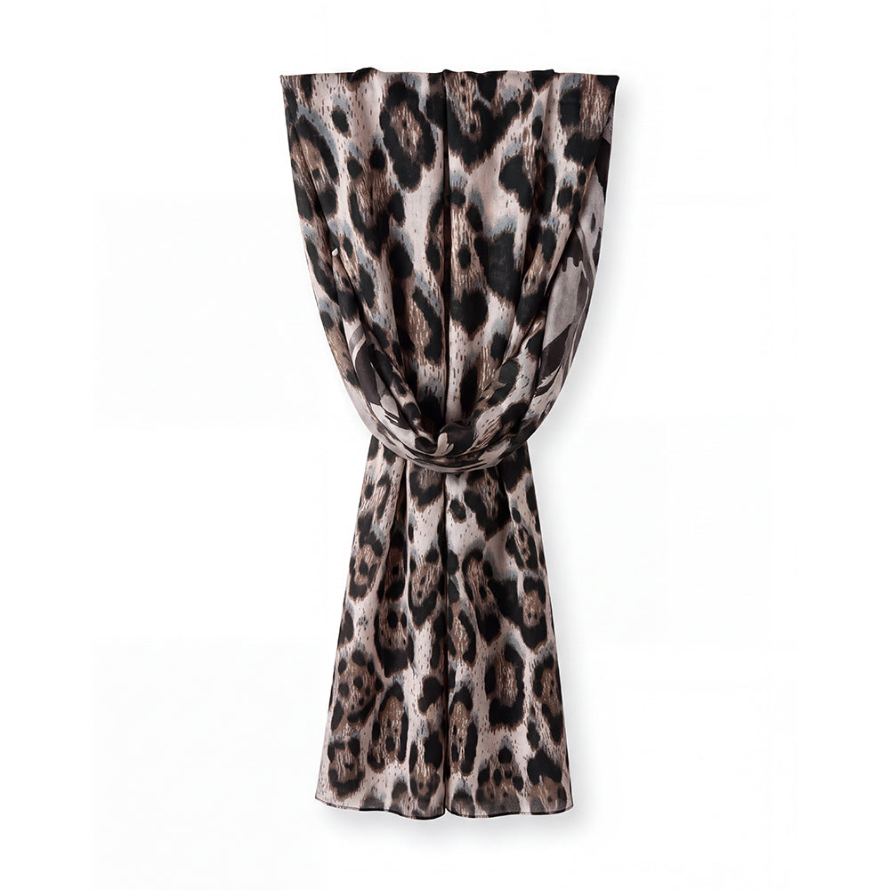 SCIARPA LEGGERA CON FANTASIA LEOPARDATA