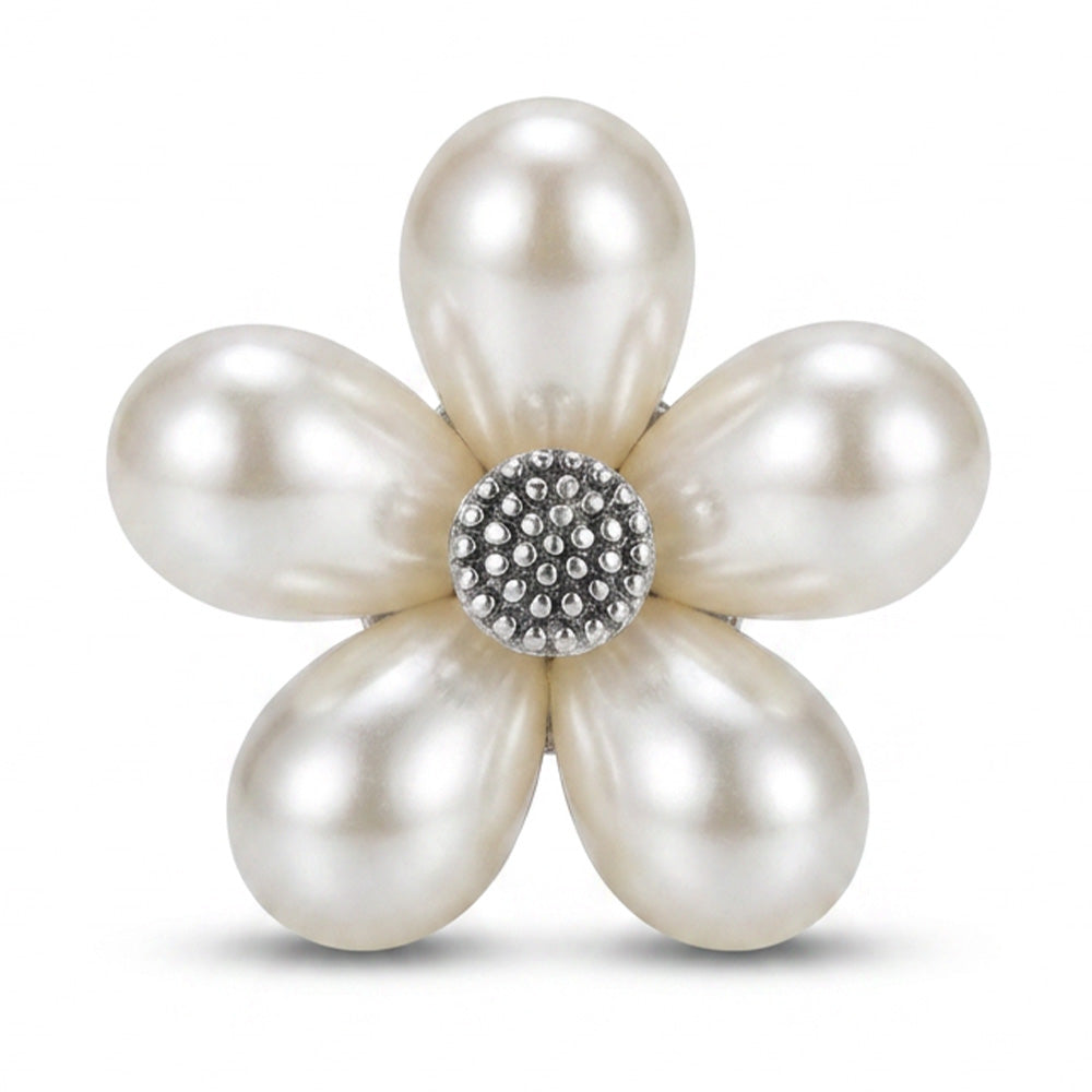 SPILLA A FORMA DI FIORE CON PERLE
